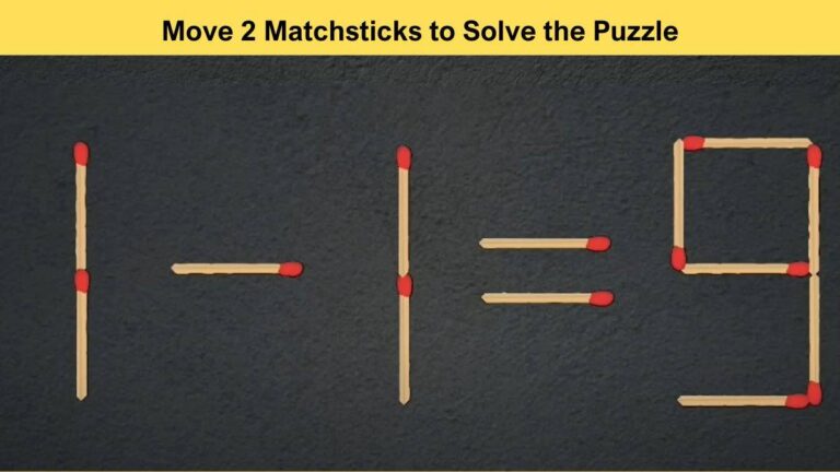 Can you solve the matchstick puzzle in 9 seconds?