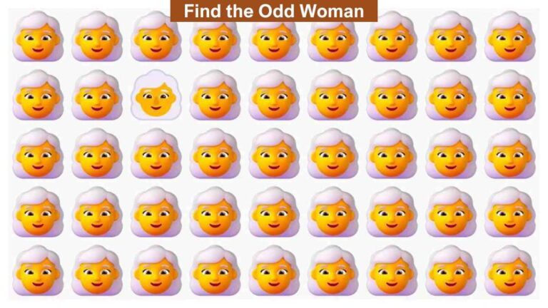 Find Odd Woman in 5 Seconds