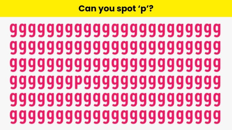 Brain Teaser- Spot the p among gs in 8 seconds