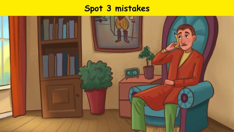 Brain Teaser: Find 3 mistakes in the living room 