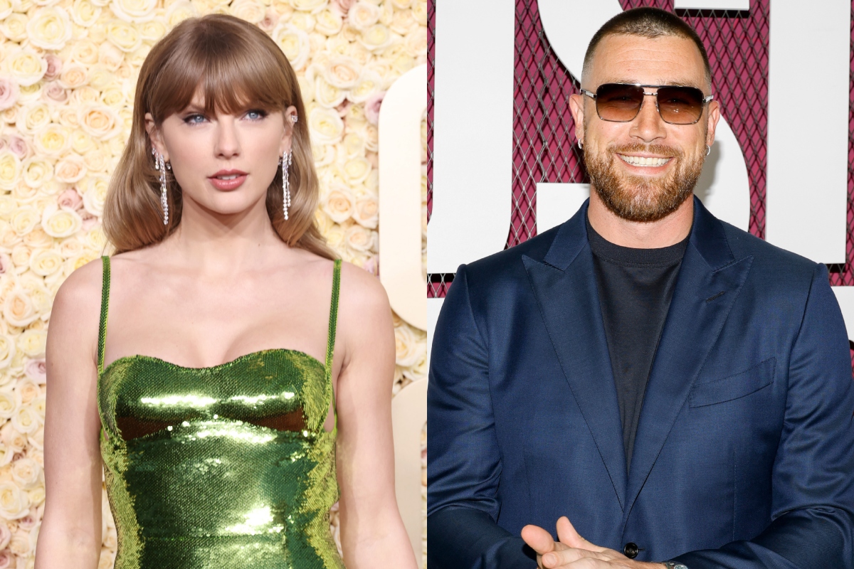 Travis Kelce hugs Taylor Swift through tears in emotional video and ...