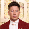 Barry Keoghan looks handsome in a red Louis Vuitton suit on the 2024 Golden Globes red carpet