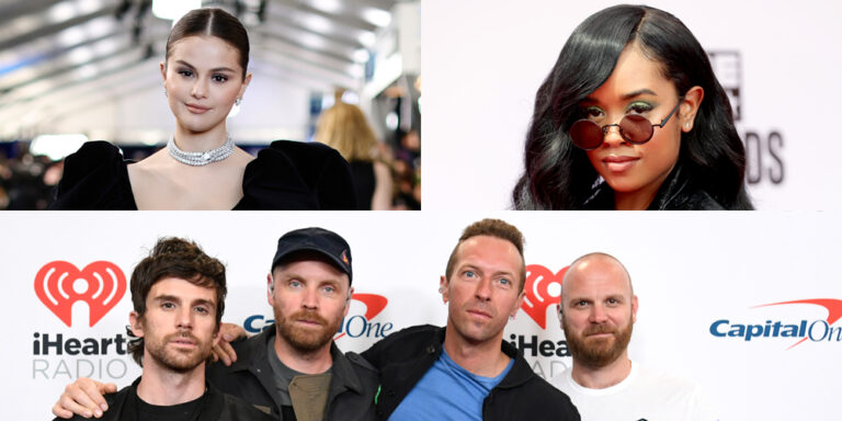 Selena Gomez and ELLA join Coldplay on stage to sing 'Let Somebody Go' at the Rose Bowl |  Chris Martin, Coldplay, Ella, Music, Selena Gomez |  Just Jared: Celebrity News and Gossip