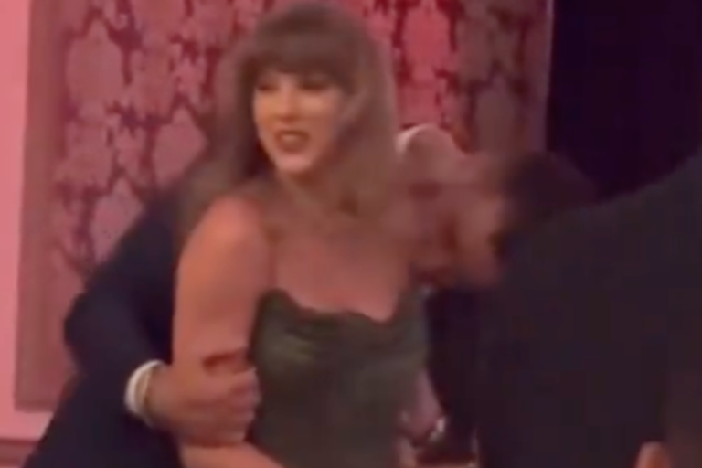 Travis Kelce showers Taylor Swift with kisses in adorable Las Vegas gala video